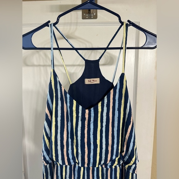 Full moon wendilyn maternity Striped Blue and White Maxi Dress - Picture 4 of 6